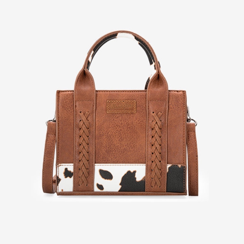 New!! WRANGLER COW PRINT ACCENTS MINI TOTE BAG